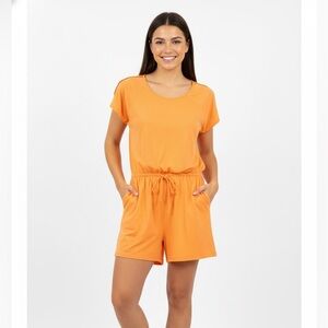 Just Be Vibrant Orange Romper